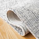 Ковер-дорожка SAFAVIEH, 69 x 366 см, Abstract Collection, Ivory & Grey, ручной работы Moroccan Diamond, идеально для помещений с высокой проходимостью в гостиной, спальне (ABT144A) - фото 6