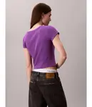 Блуза Slim fit Calvin Klein Jeans, фиолетовый - фото 3