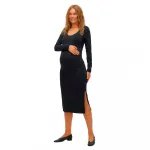 Платье Mamalicious Eva long sleeve midi, черный - фото