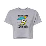 Укороченная футболка с рисунком Peanuts Snoopy для детей Juniors "Beach Days & Sun Rays" Licensed Character - фото