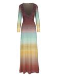 Платье макси с эффектом градиента Missoni, красный - фото