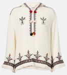 Вышитый топ Kameya Marant Etoile, экрю - фото