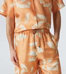 Шелковые шорты с принтом Dries Van Noten, Peach - фото 5