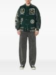A BATHING APE бомбер со вставками, зеленый - фото