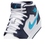 (GS) Air Jordan 1 Mid 'Obsidian White' - фото 5