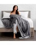Флисовое одеяло из шерпы Bare Home, серый - фото 4