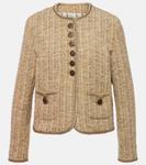 Твидовый пиджак Etro, Multicolour On Yellow Base - фото