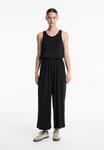 Комбинезон OYSHO FLOATY CROSSOVER BACK MIDI WITH SOFT TOUCH, Black - фото