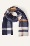 Клетчатый шарф-одеяло Accessorize, синий - фото