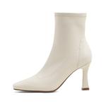 Ботильоны на каблуке 8,5 см женские COMELY, молочный чай - фото 2