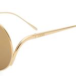 Фирменные солнцезащитные очки-пилоты Loewe Eyewear, золотой - фото 3