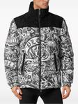 Philipp Plein пуховик с принтом, черный - фото 3