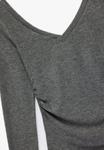 Топ Koton Long sleeved top, Anthracite - фото 3