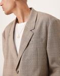 Свободный блейзер ASOS DESIGN в коричневую клетку - фото 5