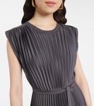 Атласное платье миди Volta с поясом и плиссе Joseph, Smoke - фото 4