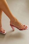 Сандалии Cass Heel Squire Toe розовые BiLLiNi - фото 3