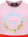 Versace Kids платье с логотипом, розовый - фото 3