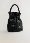Сумка Next SPARKLE BOW EMBELLISHED BUCKET, Black - фото 2
