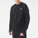 Толстовка Nike Sportswear Club Fleece Round Neck Pullover Black, черный - фото 3