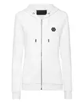 Толстовка с капюшоном, свитшот на молнии Philipp Plein, белый - фото