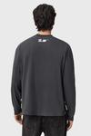 Хлопковый лонгслив Allsaints, серый - фото 2