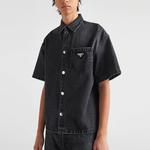 Рубашка мужская Prada джинсовая, черный - фото 4