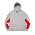 Толстовка Supreme Cropped Panels Hooded Sweatshirt, Grey - фото