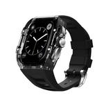 IBOANN Часы Strap Apple Compatibility Silicone Material, Pin buckle [black silver + orange strap] - фото 5