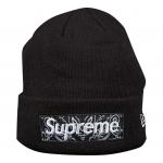 Шапка Supreme x New Era Box Logo Beanie 'Black' - фото