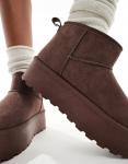 Угги SEQWL на платформе шоколадного цвета - фото 2