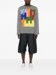 Свитер с интарсией Comme Des Garçons Shirt, серый - фото 2