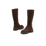 Высокие сапоги до колена 6 см женские COMELY, черные (на флисовой подкладке) - фото 10