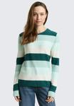 Джемпер TOM TAILOR STRUCTURED STRIPED, Green Mint/White Stripe/Mint - фото