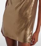 Мини-платье из кольчуги Versace, золотой - фото 5