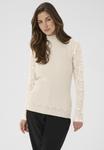 Топ Cream DELA SLEEVELESS TURTLENECK, Oat Melange/Beige - фото 3
