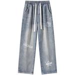 Джинсы Unisex Doraemon, черно-серые (на флисе) - фото 4