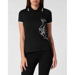 Поло с блестками Plein Sport, черный - фото 4