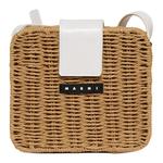MARNI Raffia Shoulder Bag Women's Khaki - фото
