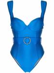 Noire Swimwear купальник с поясом, синий - фото