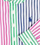 Полосатое хлопковое платье-рубашка Polo Ralph Lauren Kids, мультиколор - фото 2