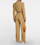 Широкие брюки Interlock с высокой талией Dion Lee, хаки - фото 3