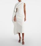 Свадебное платье Edith с драпировкой из крепа миди Roksanda, слоновая кость - фото 2