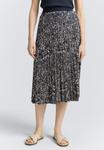 Юбка TOM TAILOR Pleated skirt, Navy Abstract Dot Design/Dark Blue - фото