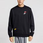 Толстовка Men's Nike Embroidered Round Neck Pullover Autumn Black, черный - фото 2