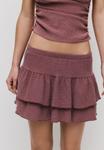 Юбка PULL&BEAR A-line skirt, Bordeaux - фото 4