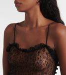 Атласная майка Chloé, черный - фото 4