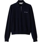 Cashmere Polo Shirt MIU MIU, синий - фото 3