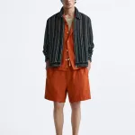 Куртка мужская морская синяя/белая ZARA - фото 4