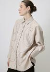 Блуза Touché Privé Button-down blouse, Beige/Tan - фото 4