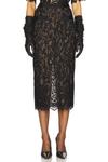 Кружевная миди-юбка Helsa, black - фото